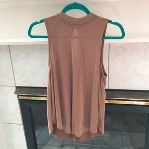 American Eagle Suede Mock Neck soft and sexy tank